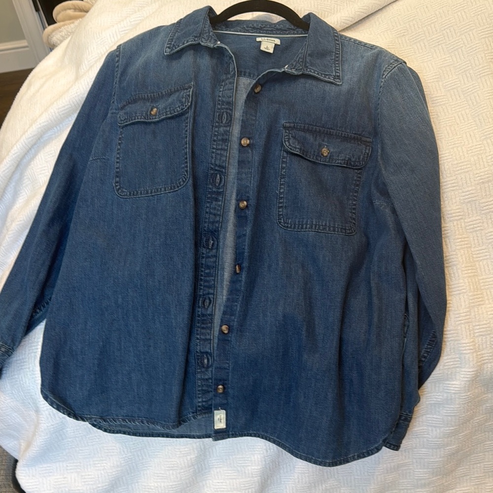 Denim Button-Up Shirt